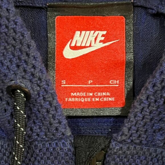 Nike Tech Knit Windrunner Full Zip Hoodie Obsidian Blue 728683-451 Women's Small - Picture 5 of 8